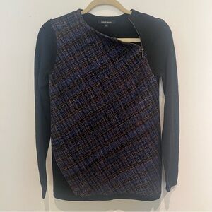 Nanette Lepore Sweater Wool Blend Black Metallic Size XS